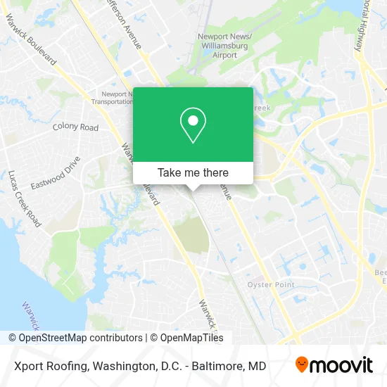 Xport Roofing map