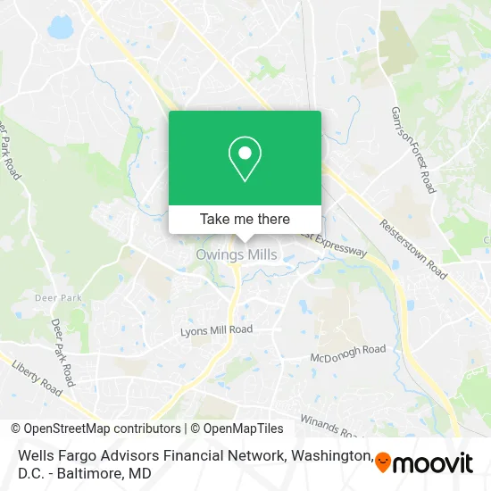 Wells Fargo Advisors Financial Network map