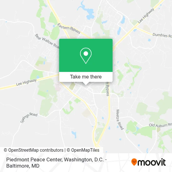 Piedmont Peace Center map