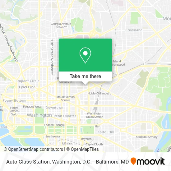 Auto Glass Station map