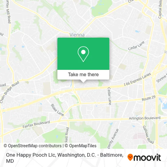 One Happy Pooch Llc map