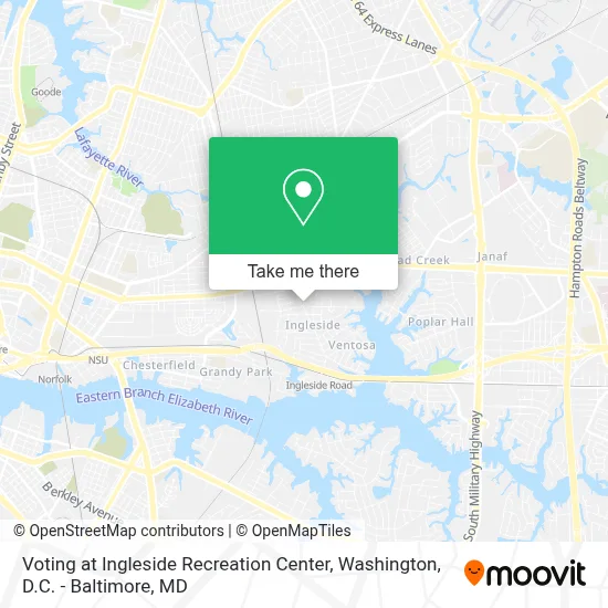 Voting at Ingleside Recreation Center map