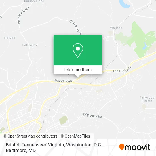 Bristol, Tennessee/ Virginia map