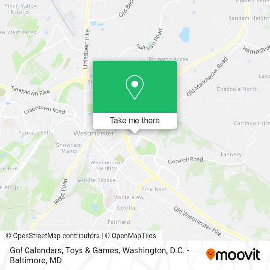 Go! Calendars, Toys & Games map