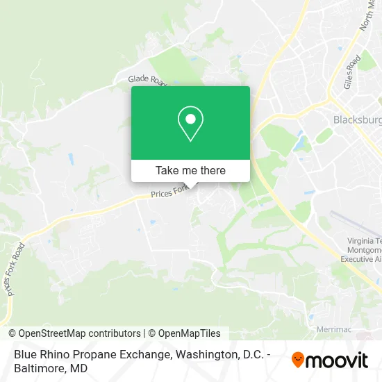 Blue Rhino Propane Exchange map
