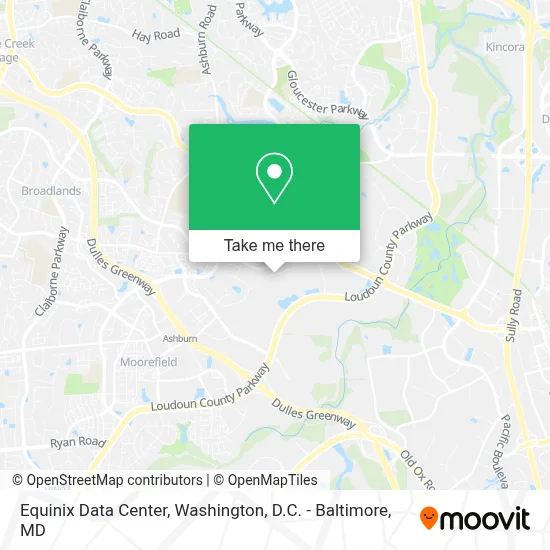 Equinix Data Center map