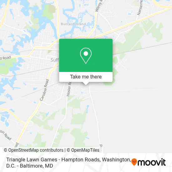 Triangle Lawn Games - Hampton Roads map