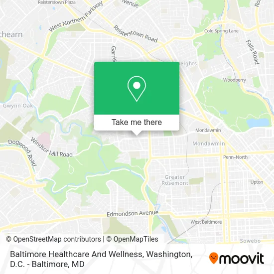Baltimore Healthcare And Wellness map