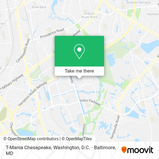 T-Mania Chesapeake map