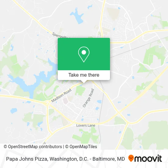 Papa Johns Pizza map