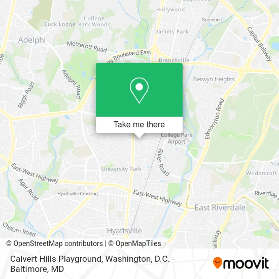 Calvert Hills Playground map