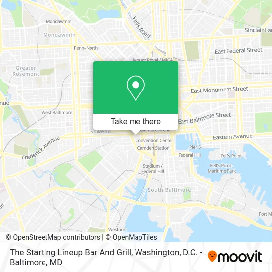The Starting Lineup Bar And Grill map
