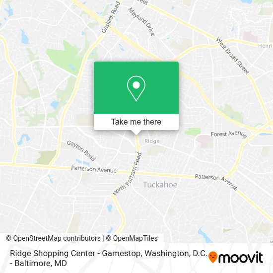 Ridge Shopping Center - Gamestop map