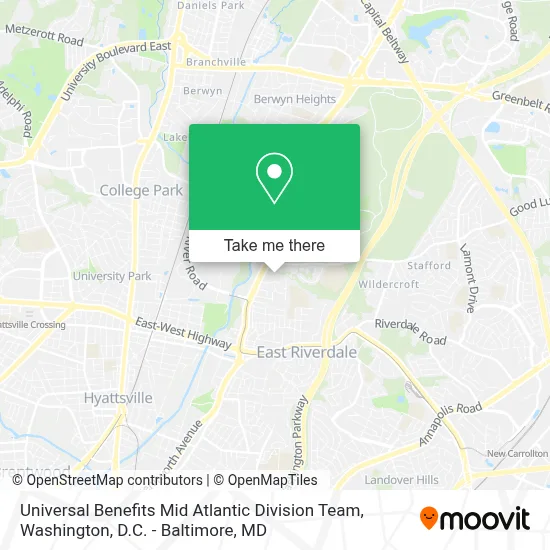 Universal Benefits Mid Atlantic Division Team map