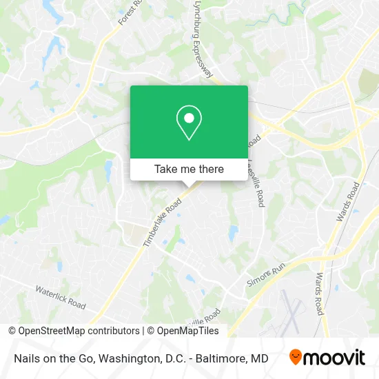 Nails on the Go map