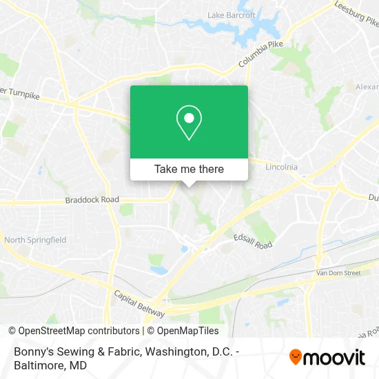Bonny's Sewing & Fabric map