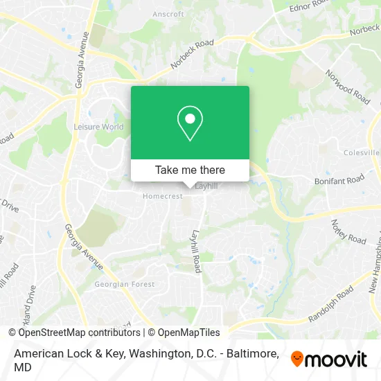 American Lock & Key map