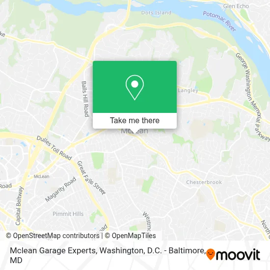 Mclean Garage Experts map