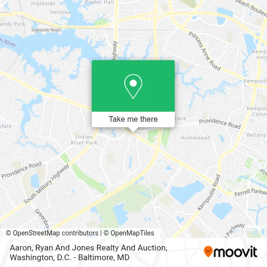 Aaron, Ryan And Jones Realty And Auction map