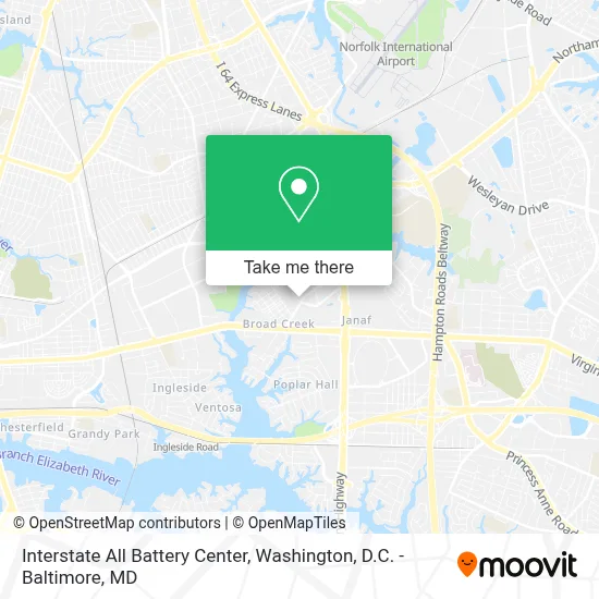 Interstate All Battery Center map