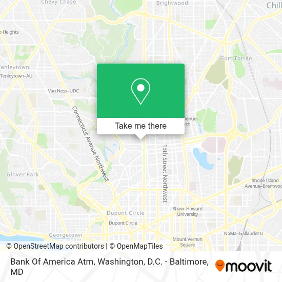 Bank Of America Atm map