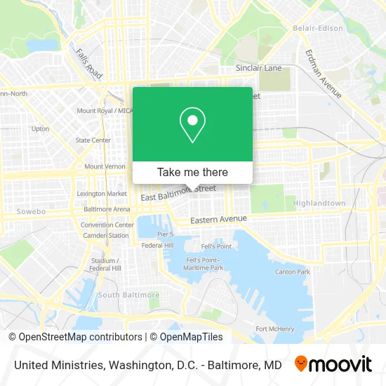 United Ministries map