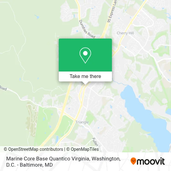 Marine Core Base Quantico Virginia map