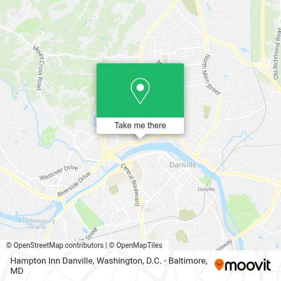 Hampton Inn Danville map