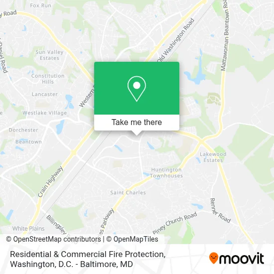 Residential & Commercial Fire Protection map