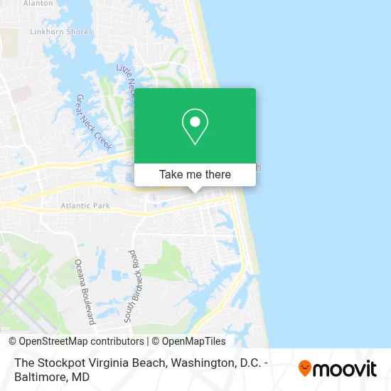 The Stockpot Virginia Beach map