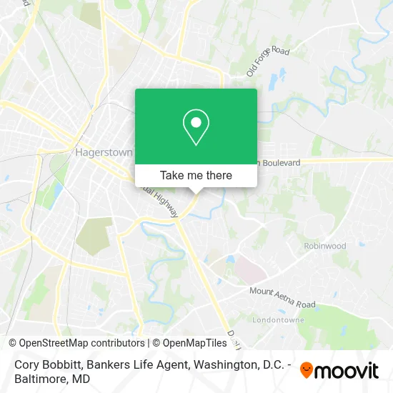 Cory Bobbitt, Bankers Life Agent map