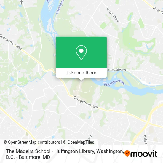 The Madeira School - Huffington Library map