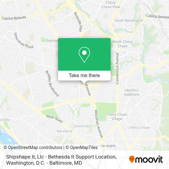 Shipshape It, Llc - Bethesda It Support Location map