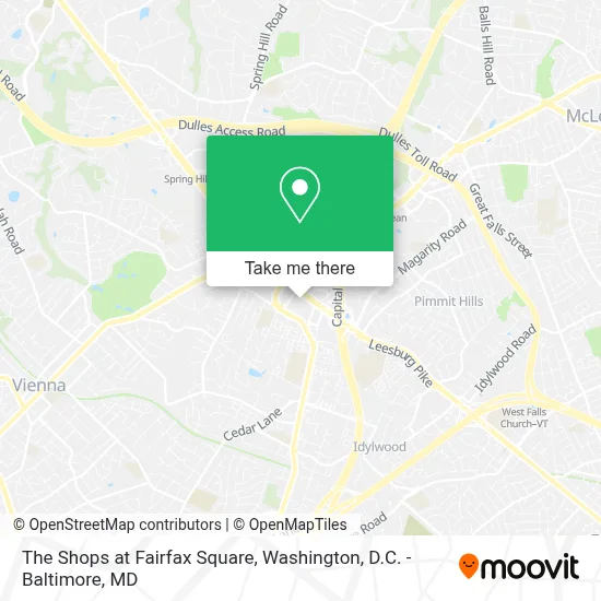 The Shops at Fairfax Square map