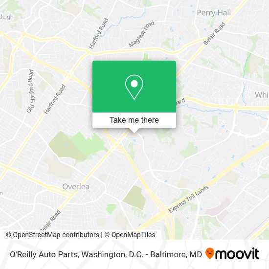 O'Reilly Auto Parts map