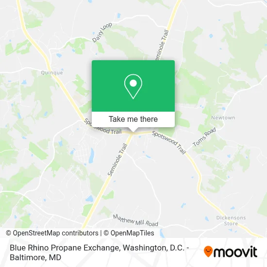 Blue Rhino Propane Exchange map
