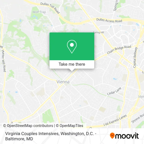 Virginia Couples Intensives map