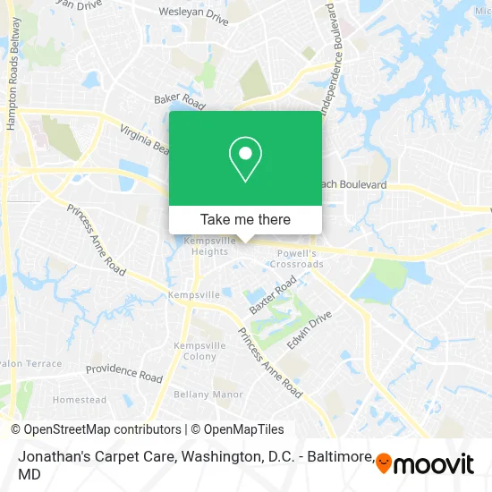 Jonathan's Carpet Care map
