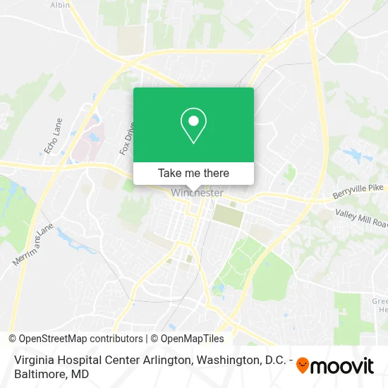 Virginia Hospital Center Arlington map