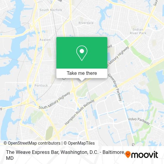 The Weave Express Bar map