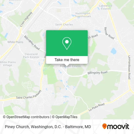 Piney Church map