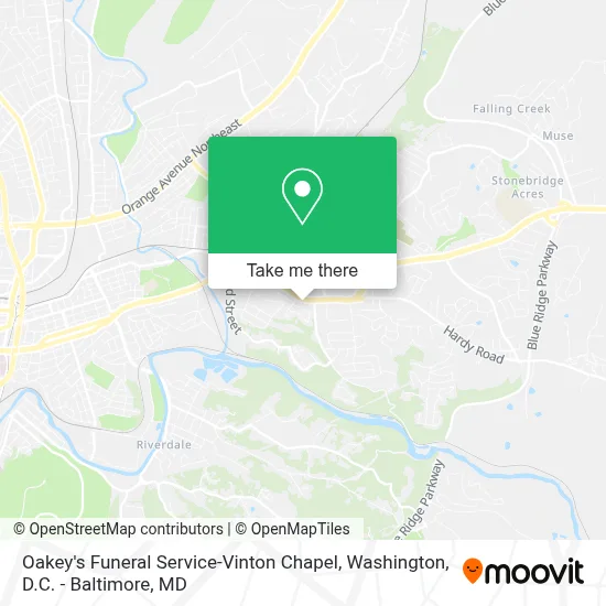 Oakey's Funeral Service-Vinton Chapel map