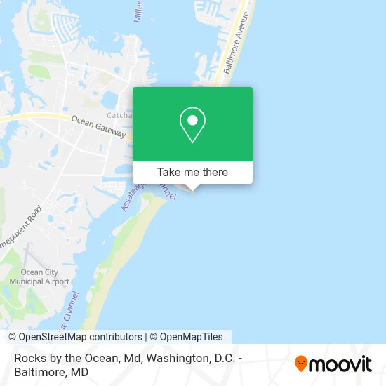Rocks by the Ocean, Md map