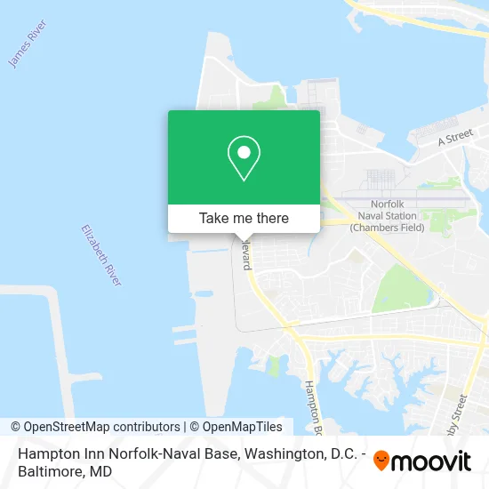 Hampton Inn Norfolk-Naval Base map