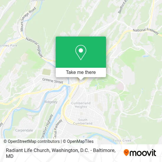 Radiant Life Church map