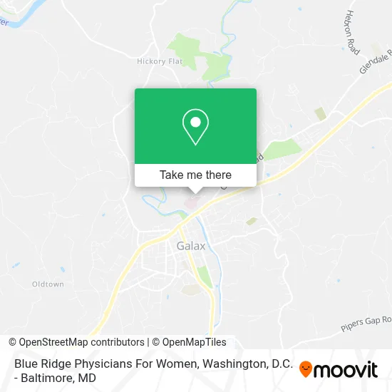 Blue Ridge Physicians For Women map