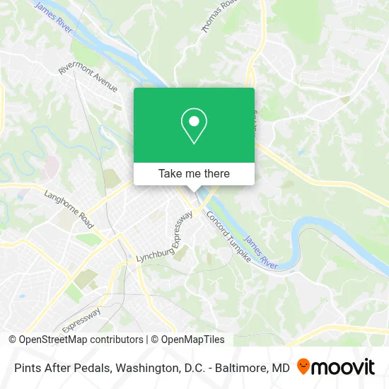 Pints After Pedals map