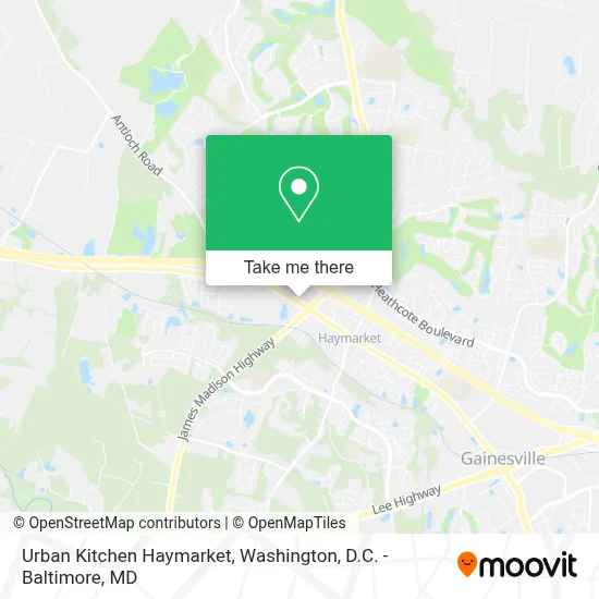 Urban Kitchen Haymarket map