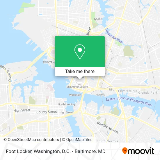 Foot Locker map