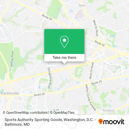 Sports Authority Sporting Goods map